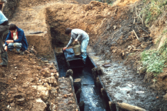 Batsford Furnace, the wheel pit of the phase 2 furnace: photo anon