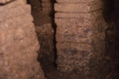 The Tutankhamun moment; the first view of the hypocauset for 2000 years: photo A. Chatwin