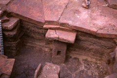 Room IV - tepidarium, detail of hypocaust: photo A. Chatwin