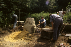 Time Team dig 1998; bloomery smelting: photo J. Hodgkinson