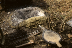 Time Team dig 1998; forging hearth: photo J. Hodgkinson