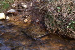 Part of anvil base in stream; pre-excavation: photo Chris Place