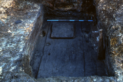 Detail of south wheelpit during excavation: photo Chris Place