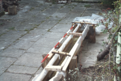 Boring bar undergoing electrolytic de-rusting at The Pheasantry: photo F. Tebbutt