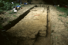 Cobhambury Wood, Edenbridge, road surface during excavation: photo J. Hodgkinson