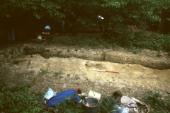 Cobhambury Wood, Edenbridge, road surface during excavation: photo J. Hodgkinson