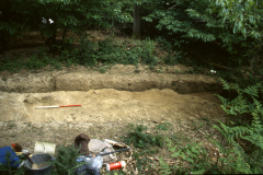 Cobhambury Wood, Edenbridge, road surface during excavation: photo J. Hodgkinson