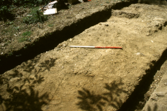 Cobhambury Wood, Edenbridge, road surface during excavation: photo J. Hodgkinson