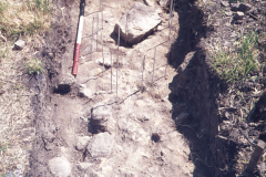 Consolodation hearth rh2 before excavation: photo F. Tebbutt