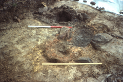 Furnaces 1 (left) and 2 during excavation: photo F. Tebbutt