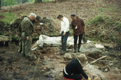 Excavating at Cow Park; Fred Tebbutt on left: photo anon