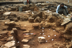 Excavating the bath house: photo A. Meades