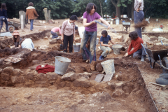 Excavating the hot room: photo A. Meades