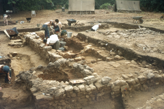 Excavating the bath house: photo A. Meades