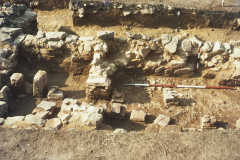 Bath house tepid room (left) and hot room (right): photo A. Meades