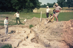 Holbeanwood excavation; Henry Cleere far left: photo anon