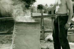 Henry Cleere at the bloomery furnace