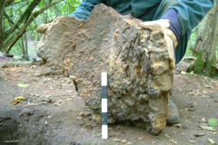 Little Furnace Wood, Oct 2004, Furnace 1 - detached section of chimney: photo J. Hodgkinson