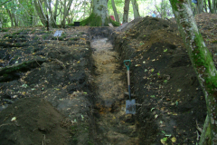 Little Furnace Wood, Oct 2005, Excavating the slag heap: photo J. Hodgkinson