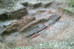 Little Furnace Wood, Oct 2005, Ore roasting pit: photo J. Hodgkinson