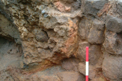 Little Furnace Wood, May 2006, Structure of furnace 1 wall: photo J. Hodgkinson