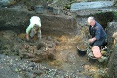 Little Furnace Wood, Oct 2006, Excavating furnace 2: photo J. Hodgkinson