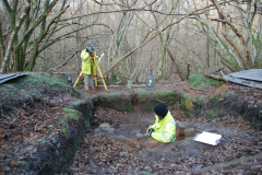 Little Furnace Wood, Archaeomagnetic dating Furnace 1, Dec 2007: photo J. Hodgkinson