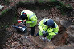 Little Furnace Wood, Archaeomagnetic dating Furnace 1, Dec 2007: photo J. Hodgkinson