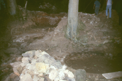 Gun casting pit with remains of furnace behind 1989: photo R. Barnes