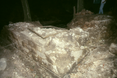 Furnace base during excavation 1989: photo R. Barnes