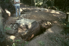 Corner of furnace base 1989: photo R. Barnes