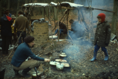 Margaret Tebbutt sustains the smelting team: photo D. Meades