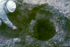 Excavating Pippingford bloomery: photo D. Meades