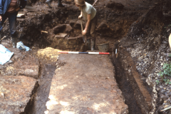 Excavating the boring mill track: photo D. Meades