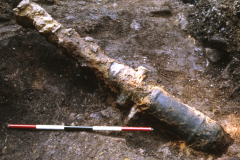 The cannon during excavation: photo D. Meades
