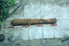 The excavated cannon: photo D. Meades