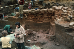 General view of the base of the furnace stack: photo A. Meades