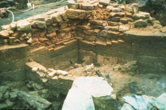 The bottom of the furnace stack where the hearth would have been: photo D. Meades