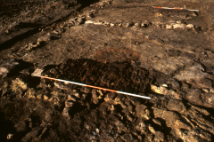 Roffey, Brook Lane medieval house foundations: photo J. Hodgkinson