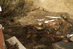 Retaining wall adjacent to furnace: photo W. Beswick