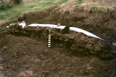 Stone sill during excavation: photo W. Beswick