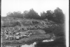 Warren Furnace, Worth, eastern end of pond bay from former pond, during restoration c.1919: photo L. Robinson