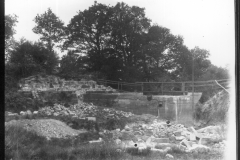 Warren Furnace, Worth, western end of pond bay from former pond, during restoration c.1919: photo L. Robinson